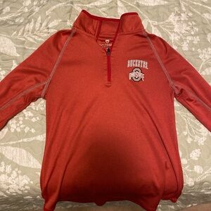 Colosseum Scarlet Ohio State Quarter-Zip Pullover